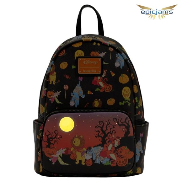 Loungefly Disney Winnie The Pooh Halloween Group Mini Backpack - Picture 2 of 5